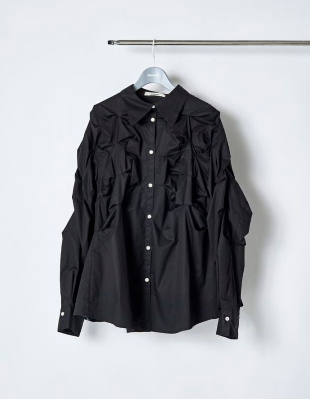 Snowflake Cotton Shirt / black