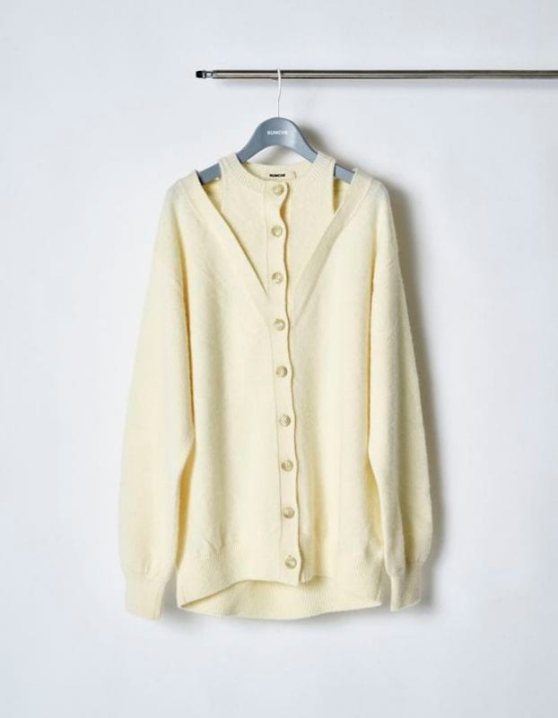 Layered Cardigan / off white