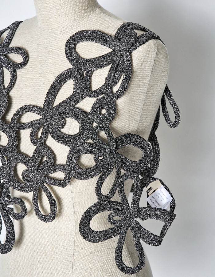 Lame Flower Bond Yarn Harness / silver