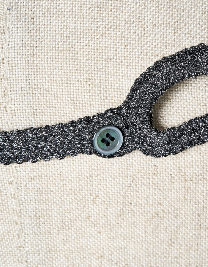 Lame Flower Bond Yarn Harness / silver