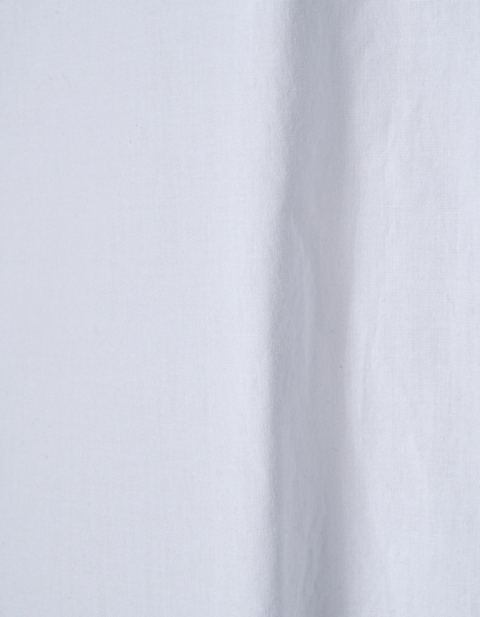 Cotton Layered Tuck Shirt / white