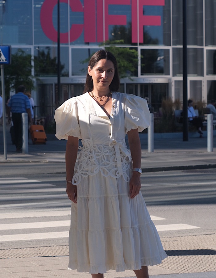 Flower Bond Yarn Belt / black