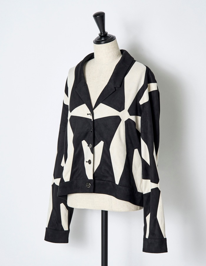 Scissors Patchwork Jacket / black