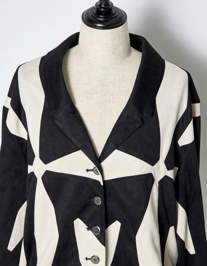 Scissors Patchwork Jacket / black