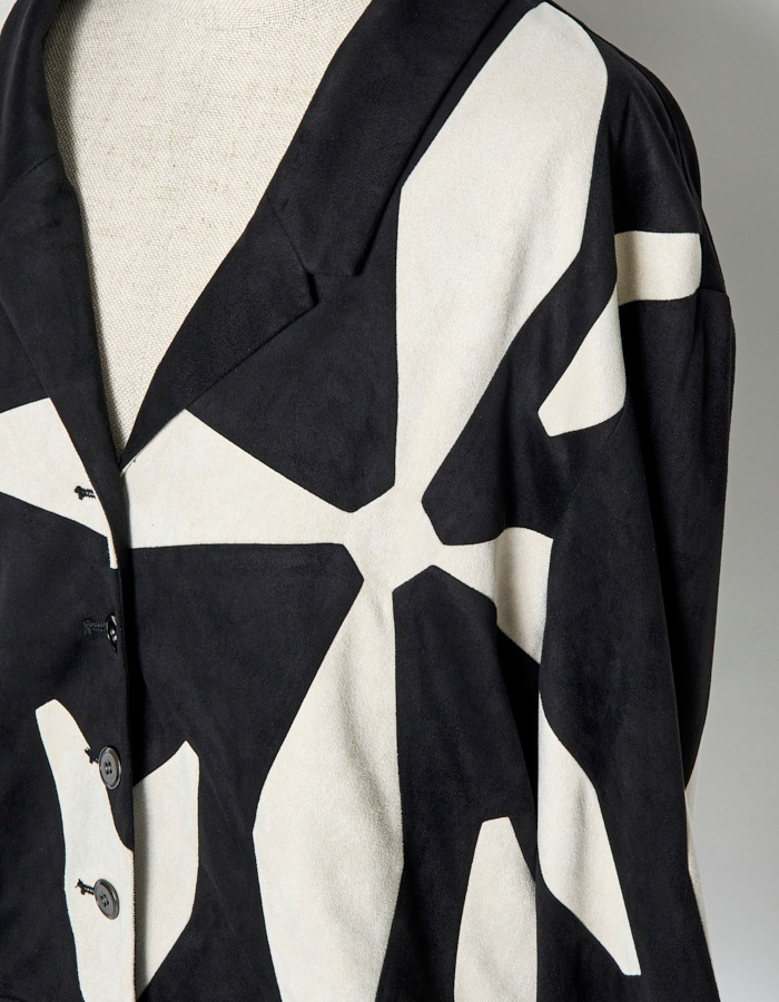 Scissors Patchwork Jacket / black