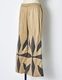 Scissors Patchwork Trousers / beige