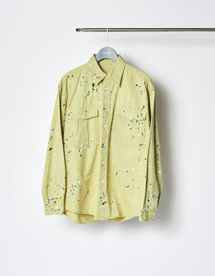 Remake Paint Shirt / lime green