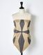 Scissors Patchwork Scarf / beige