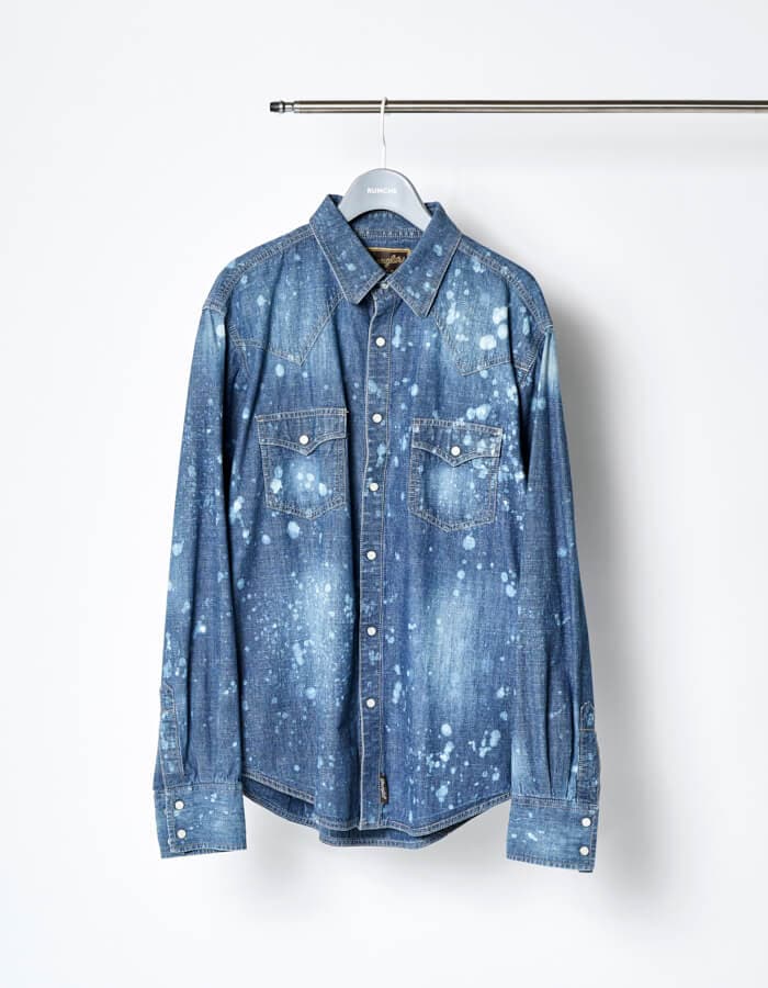 Remake Bleach Denim Shirt / indigo | REMAKE | RUMCHE
