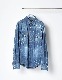 Remake Bleach Denim Shirt / indigo