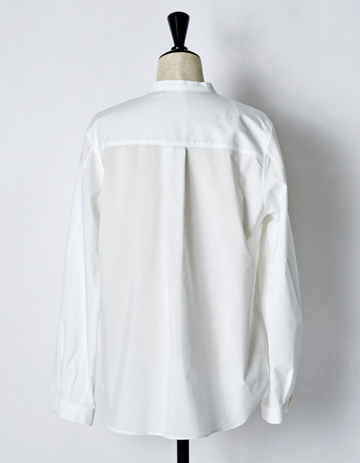 Tuck Chief Band Collar Shirt / white