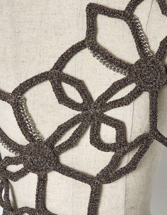Snowflake Bond Yarn Belt / gold