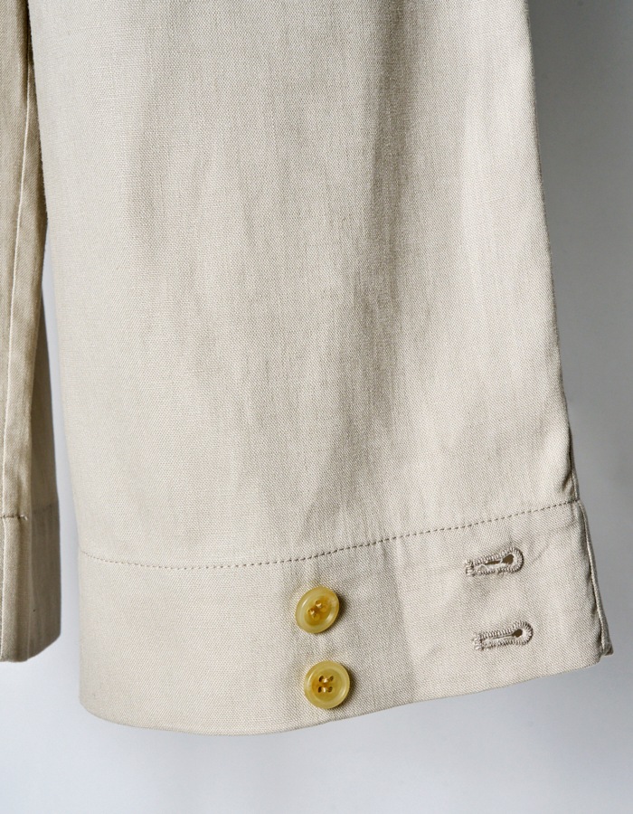 Side Button Half Pants / beige