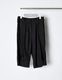 Side Button Half Pants / black