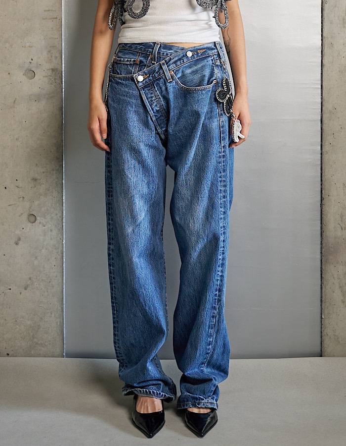 Remake Denim Trousers / medium blue
