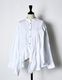 Typewriter Gathered Blouse / white