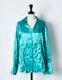 Tapa Pattern Embroidery Shirt / green
