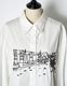 Landscape Beads Embroidery Shirt / white
