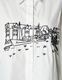Landscape Beads Embroidery Shirt / white