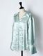 Tapa Pattern Embroidery Shirt / mint