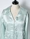 Tapa Pattern Embroidery Shirt / mint