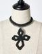 Snowflake Bond Yarn Choker / black