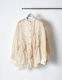 Sheer Gathered Blouse / ecru