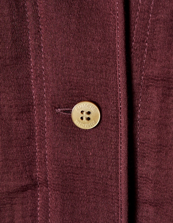 Treasure Embroidery Shirt / bordeaux