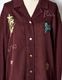 Treasure Embroidery Shirt / bordeaux