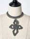 Snowflake Bond Yarn Choker / silver