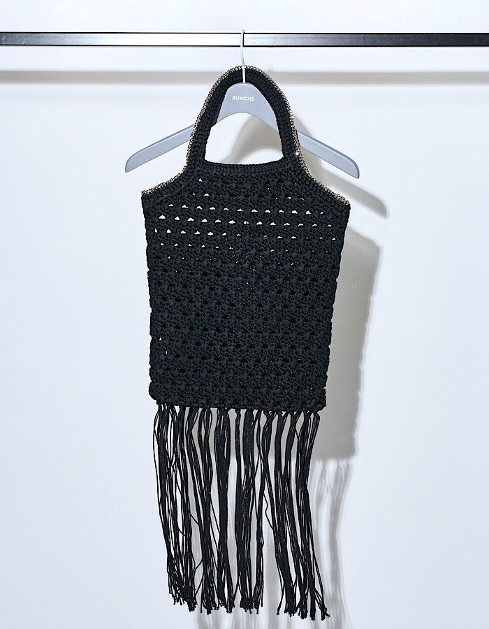 トップス RUMCHE Flower Bond Yarn Harness / black TOPS,KNIT | RUMCHE OFFICIAL ONLINE STORE