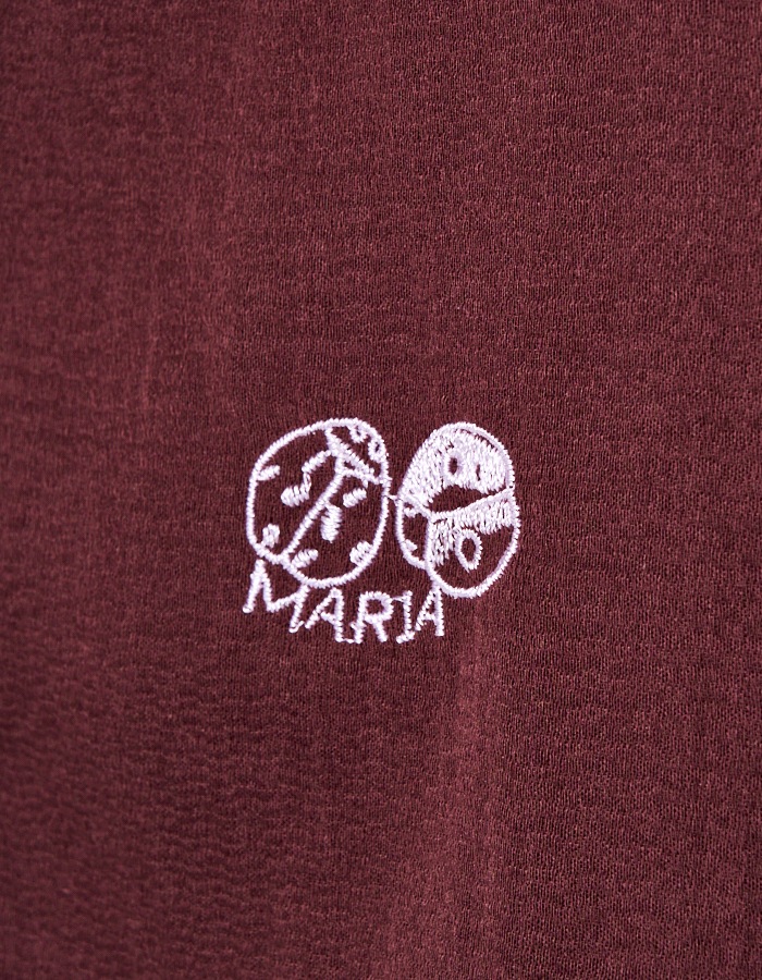 Treasure Embroidery Trousers / bordeaux