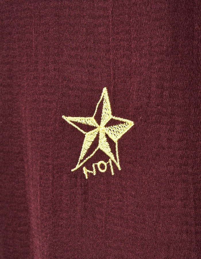 Treasure Embroidery Trousers / bordeaux