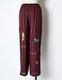 Treasure Embroidery Trousers / bordeaux