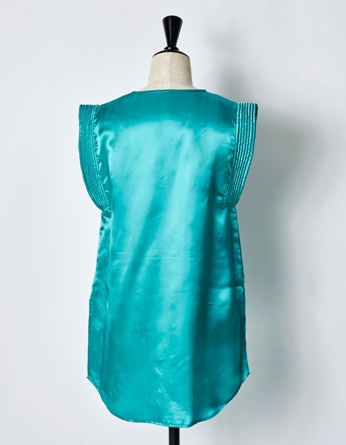 Viscose Sleeveless Tops / green