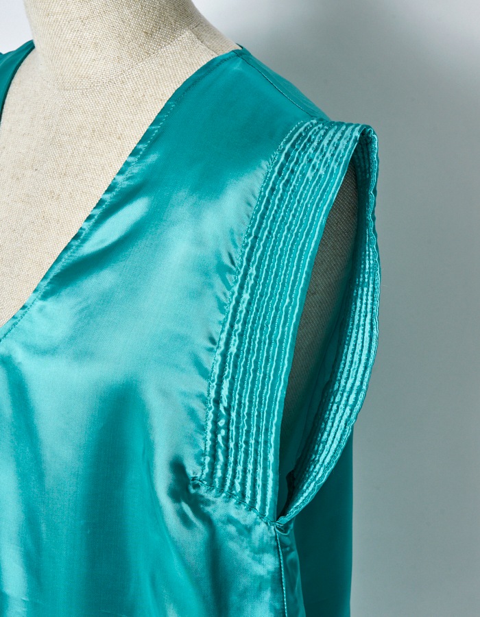 Viscose Sleeveless Tops / green