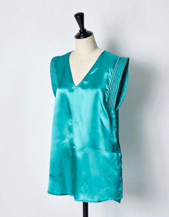 Viscose Sleeveless Tops / green