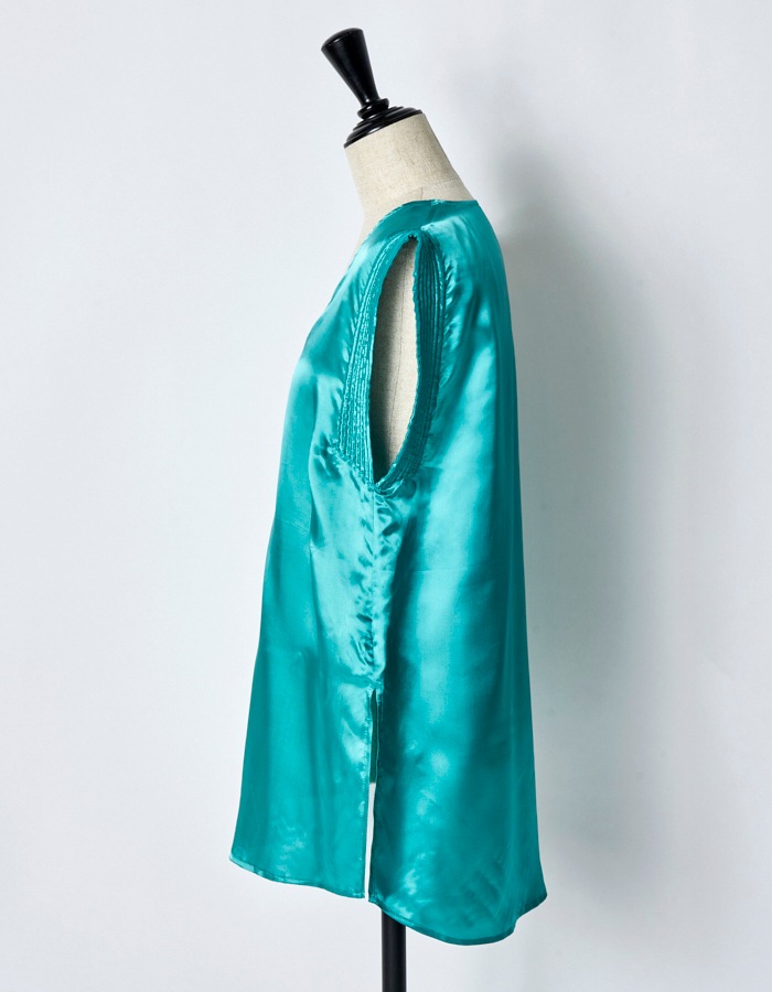 Viscose Sleeveless Tops / green