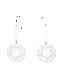 Dodecahedron Pierced Earrings / clear