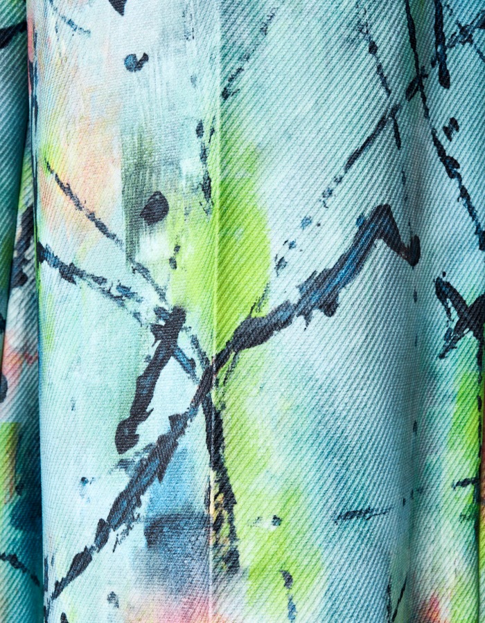 "Hidamari" Paint Trousers / blue