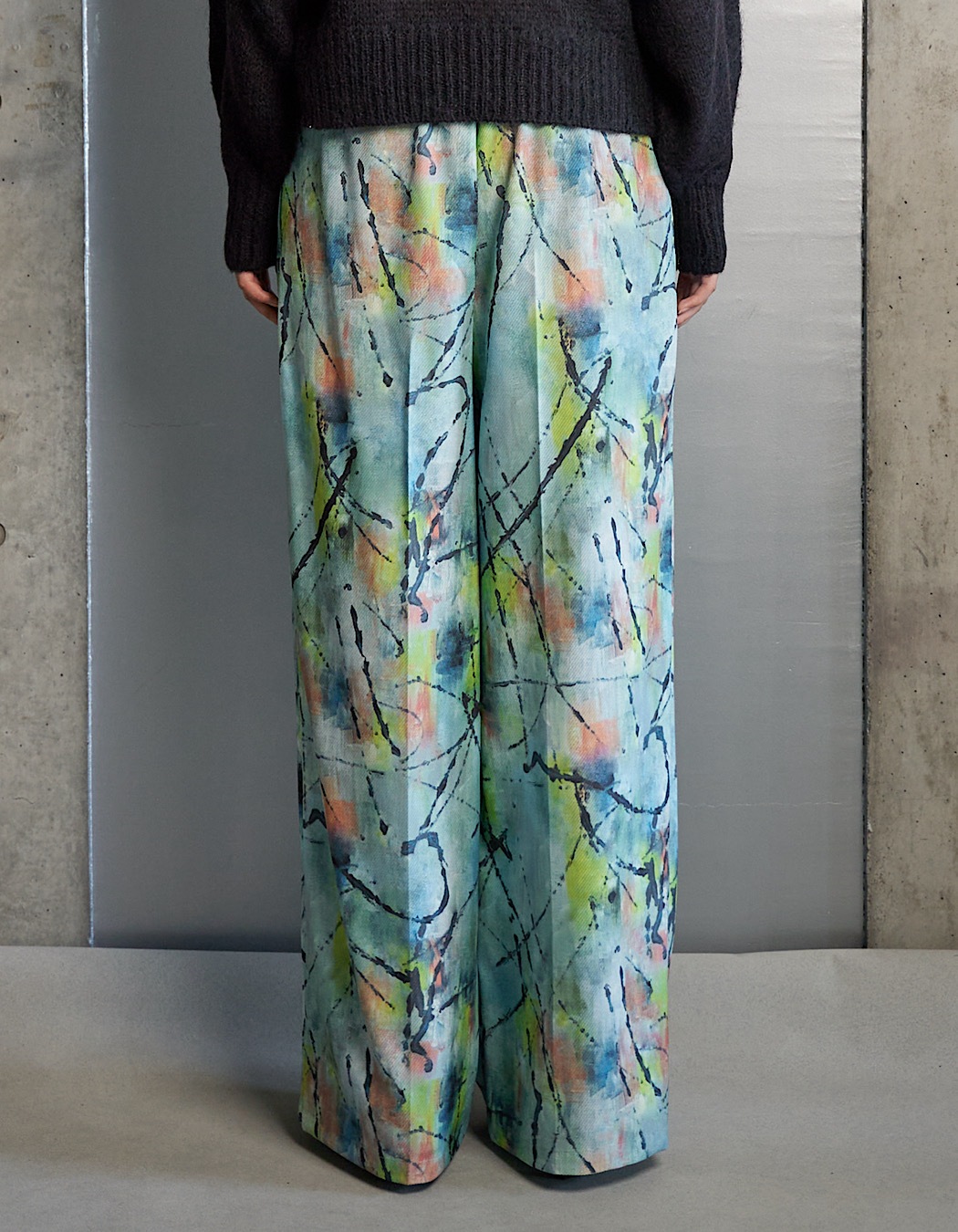 "Hidamari" Paint Trousers / blue