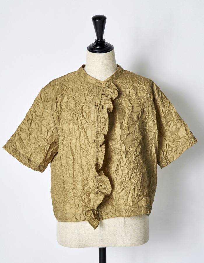 Catch Washer Cropped Tops / beige