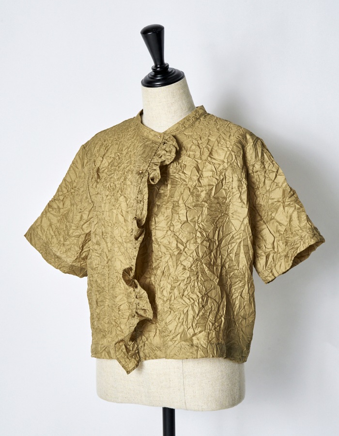 Catch Washer Cropped Tops / beige