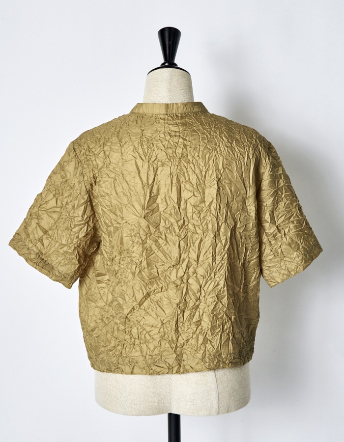 Catch Washer Cropped Tops / beige