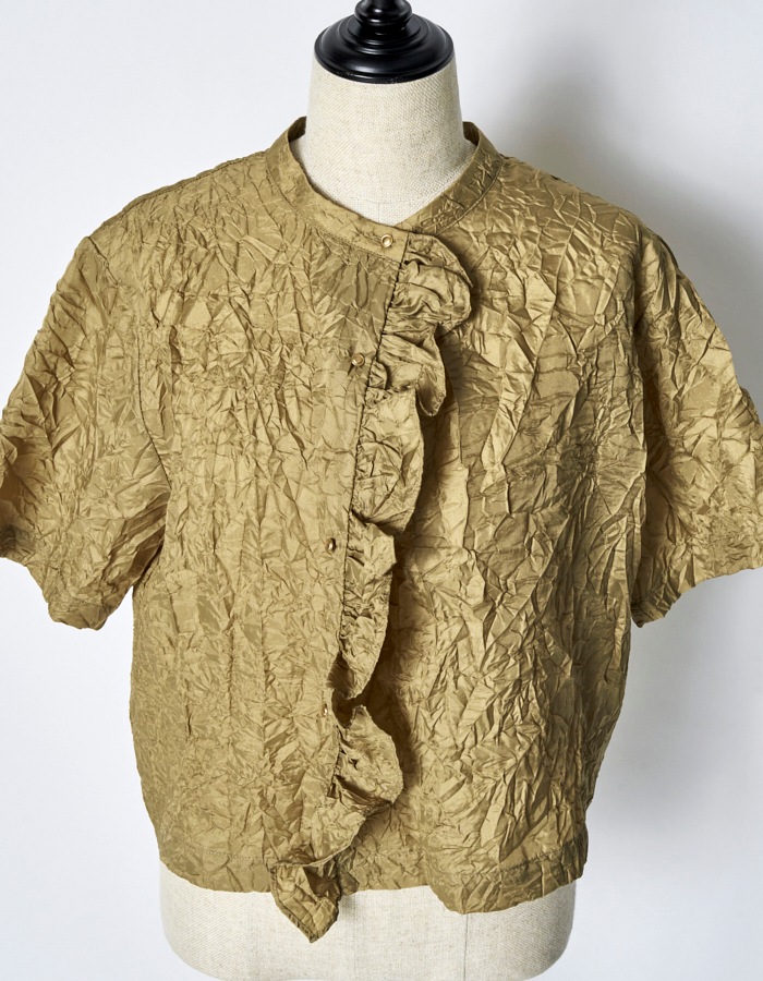 Catch Washer Cropped Tops / beige