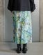 "Hidamari" Paint Skirt / blue