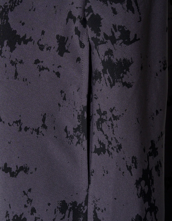 Abstract Paint Dress / charcoal gray