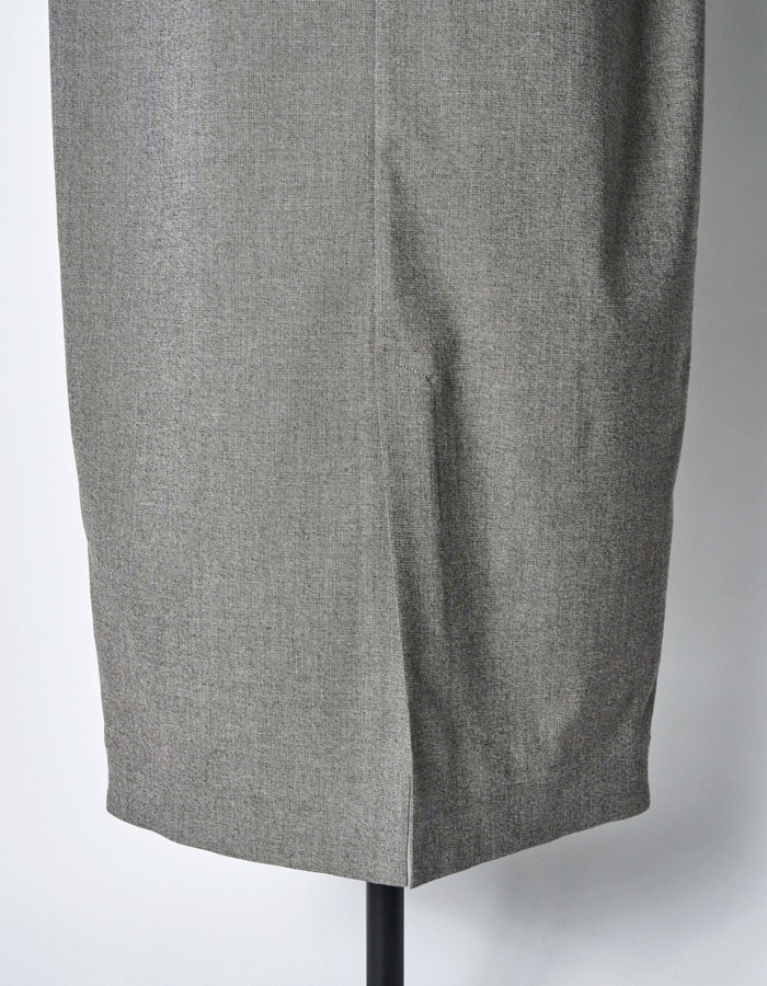 V-neck Straight Dress / gray