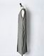 V-neck Straight Dress / gray