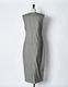 V-neck Straight Dress / gray